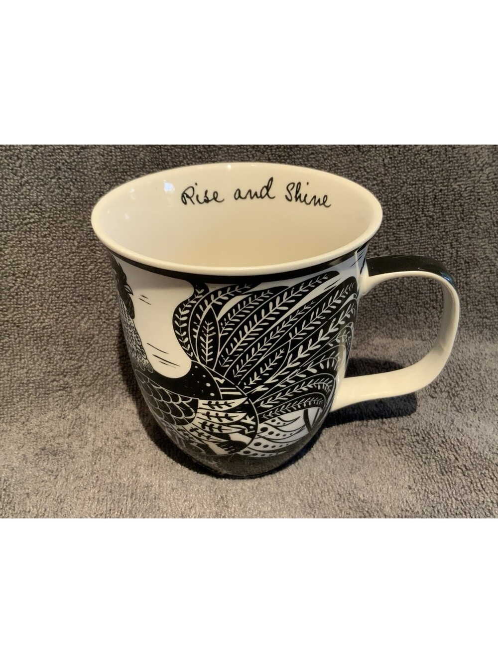 Karma Gifts Ceramic ‘Rise & Shine’ Boho Rooster Mug